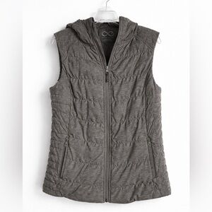 BE by Blanc Noir Quilted Puffer Vest Goose Down Hooded Lightweight Size L